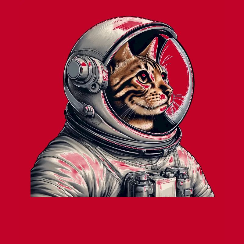 Aventure spatiale d’astronaute de chat du Bengale