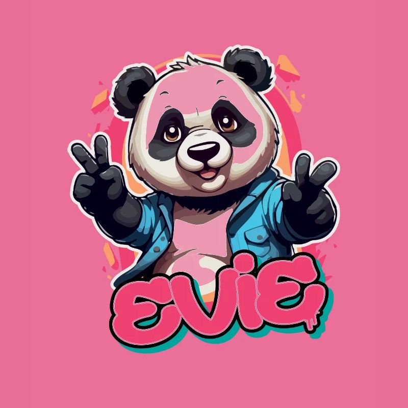EVIE - Schöner Mädchen Name mit coolem Panda