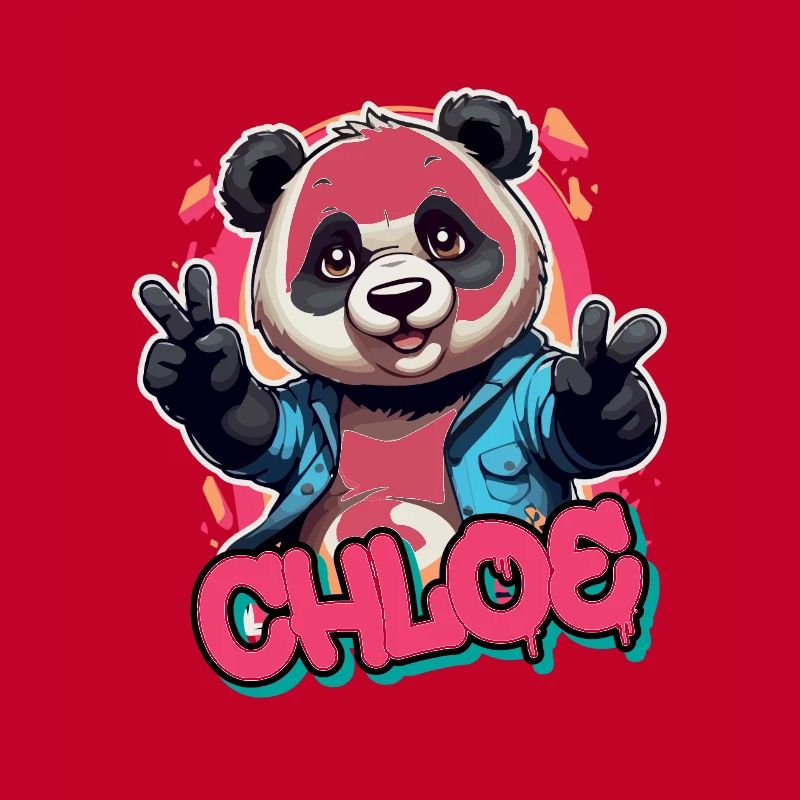 CHLOE - Schöner Mädchen Name mit coolem Panda