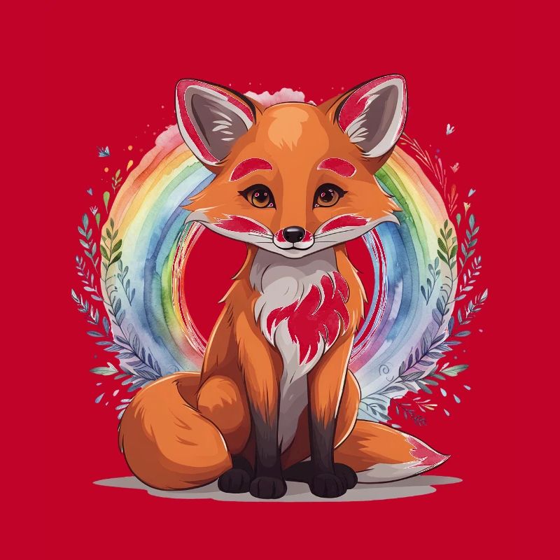 Rainbow Fox Foxes Vixen Child