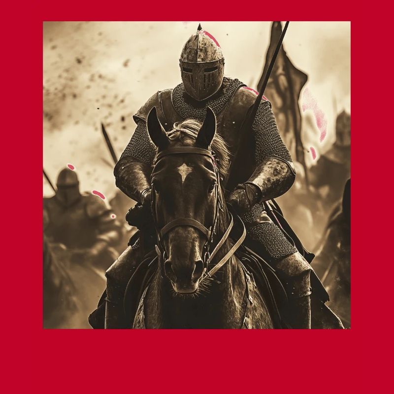 Ritter auf Pferd