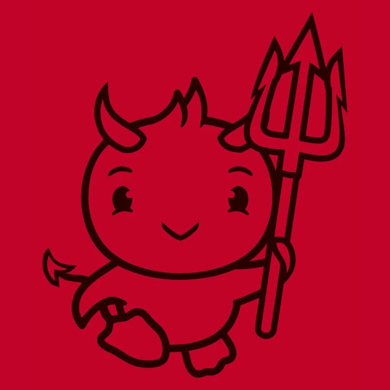 bird devil horns satan trident hell evil cool