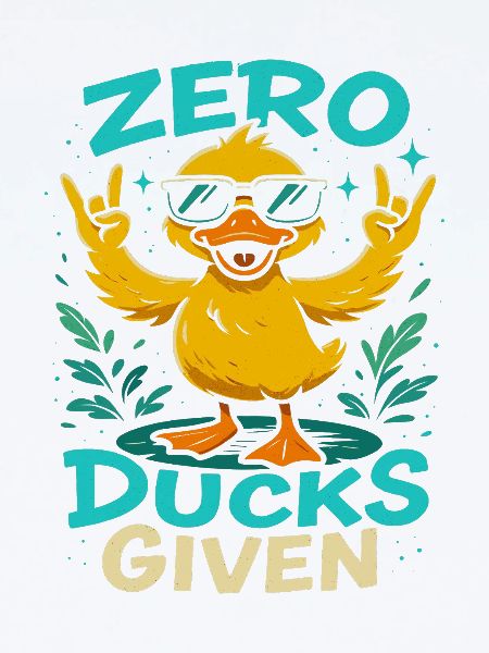 Zero Ducks Given Enten-Motiv Spaß