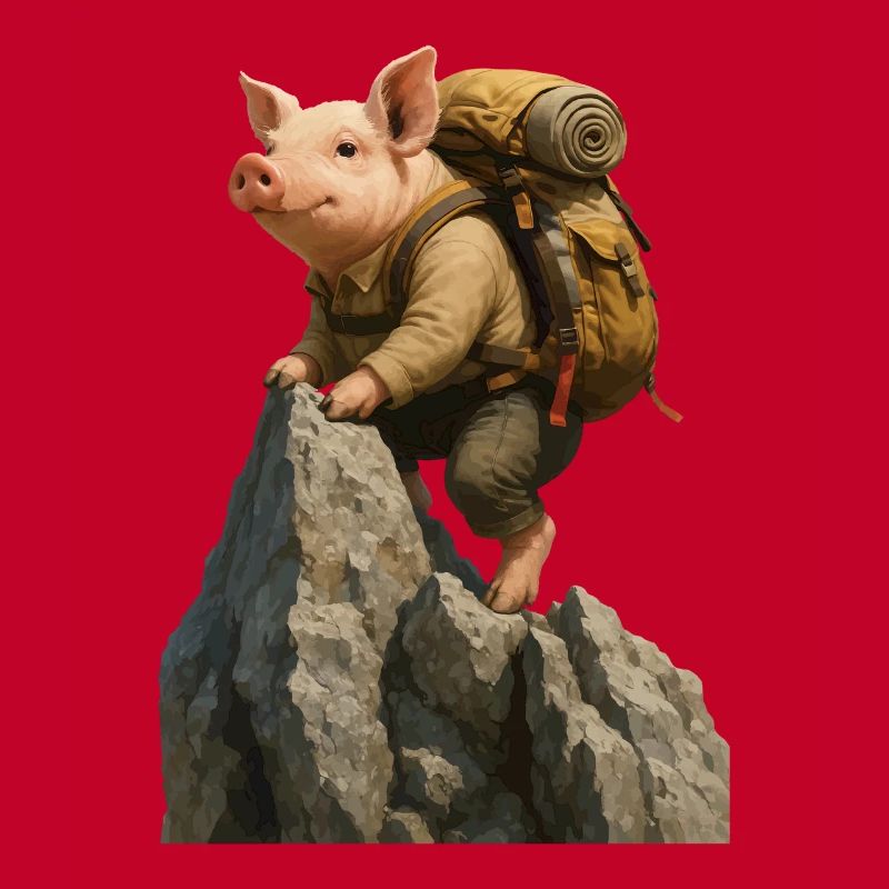Randonnée avec cochon