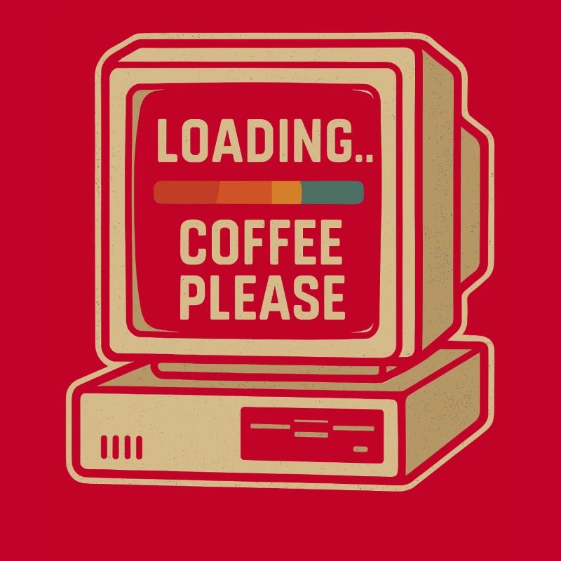 Loading Coffee Please Retro Computer