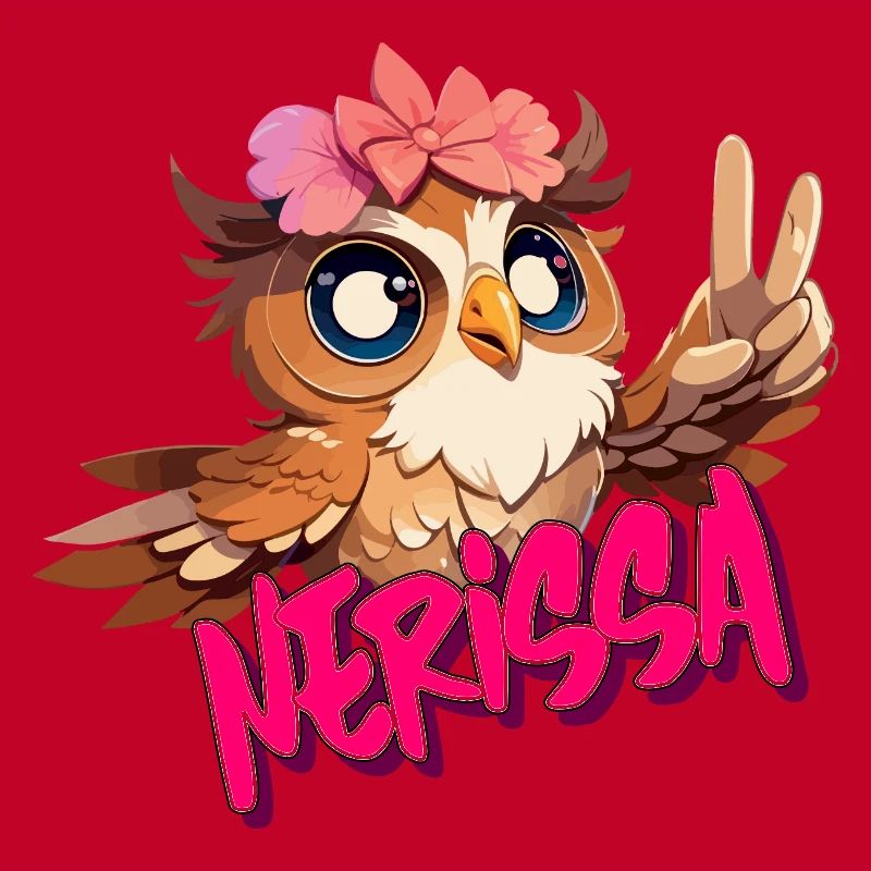 NERISSA - Schöner Mädchen Name mit süßer EULE