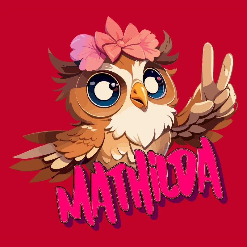 MATHILDA - Schöner Mädchen Name mit süßer EULE