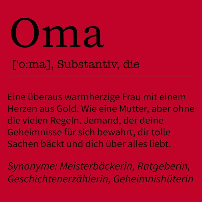 Oma Spruch Definition Großmutter Geschenkidee