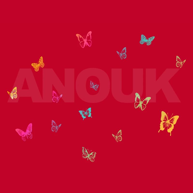 Anouk - Schöner Name mit Schmetterlingen, Mädchen
