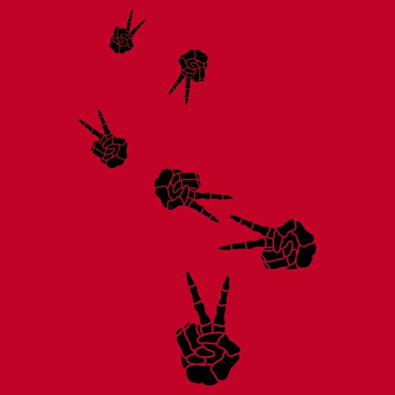 Hand peace skeleton