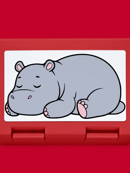 Sleeping Hippopotamus Tired Lazy Vector