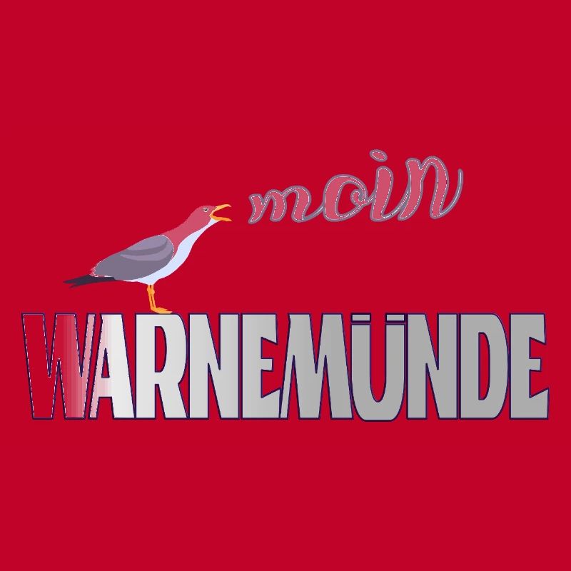 Warnemünde Möwe mit Moin Ostee