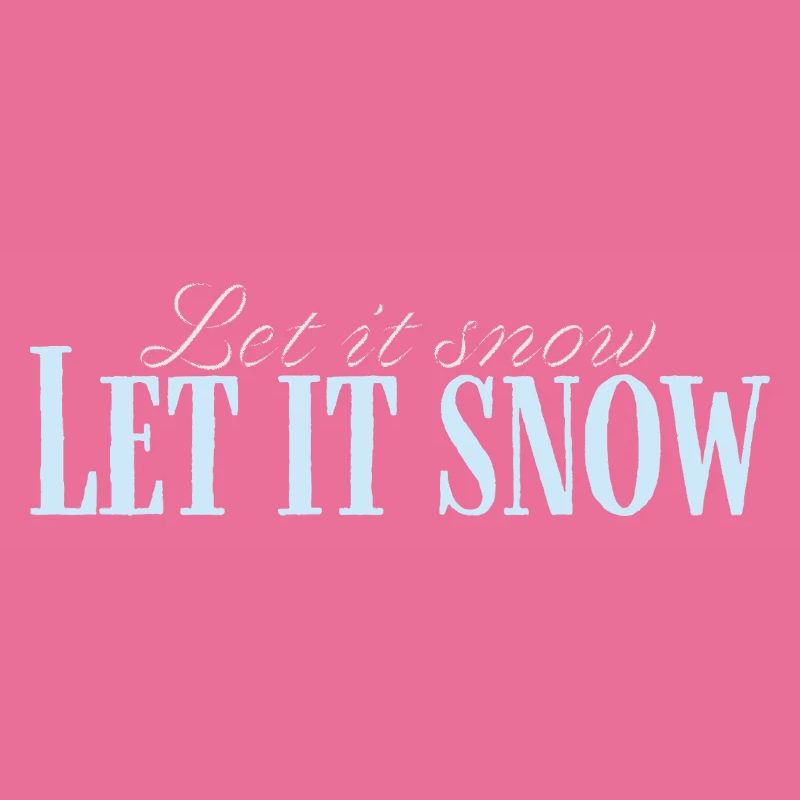 Let It Snow Script Bleu Glacé