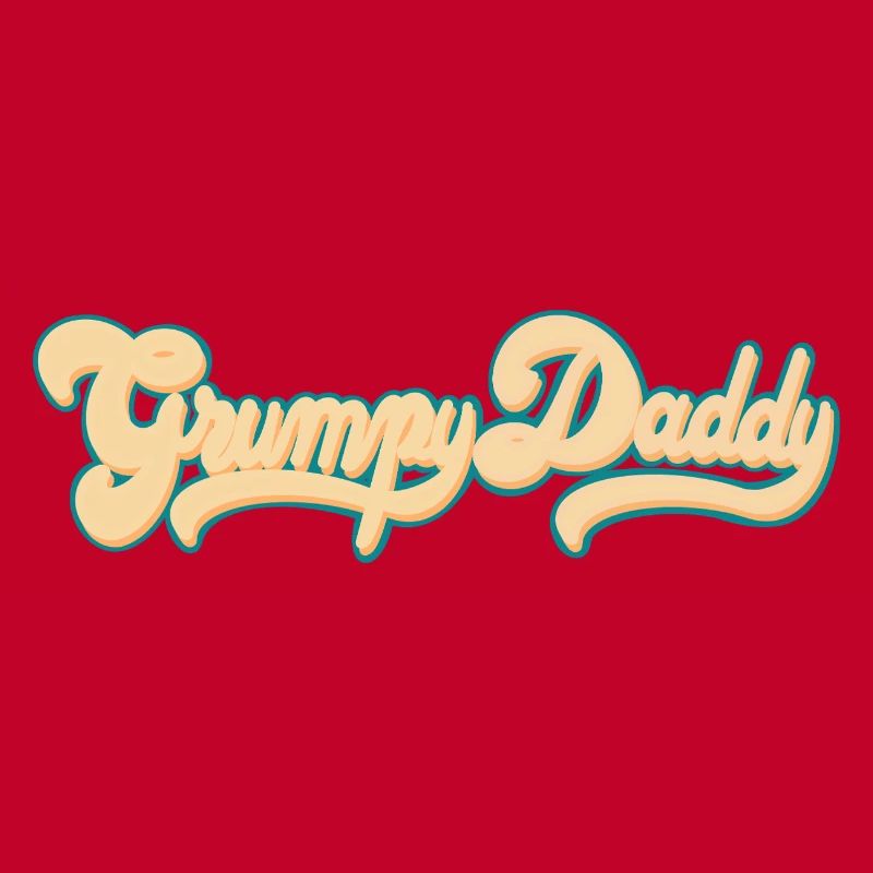 Grumpy Daddy Retro Script - Farbe "Groovy Baby"