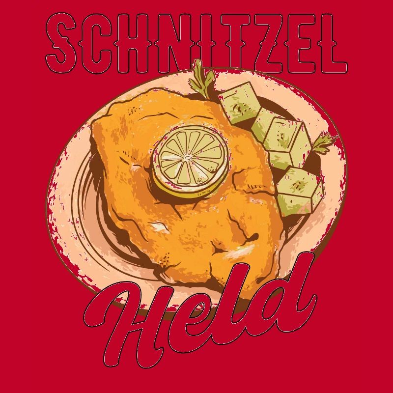 Schnitzel Held Fleisch Geschenk