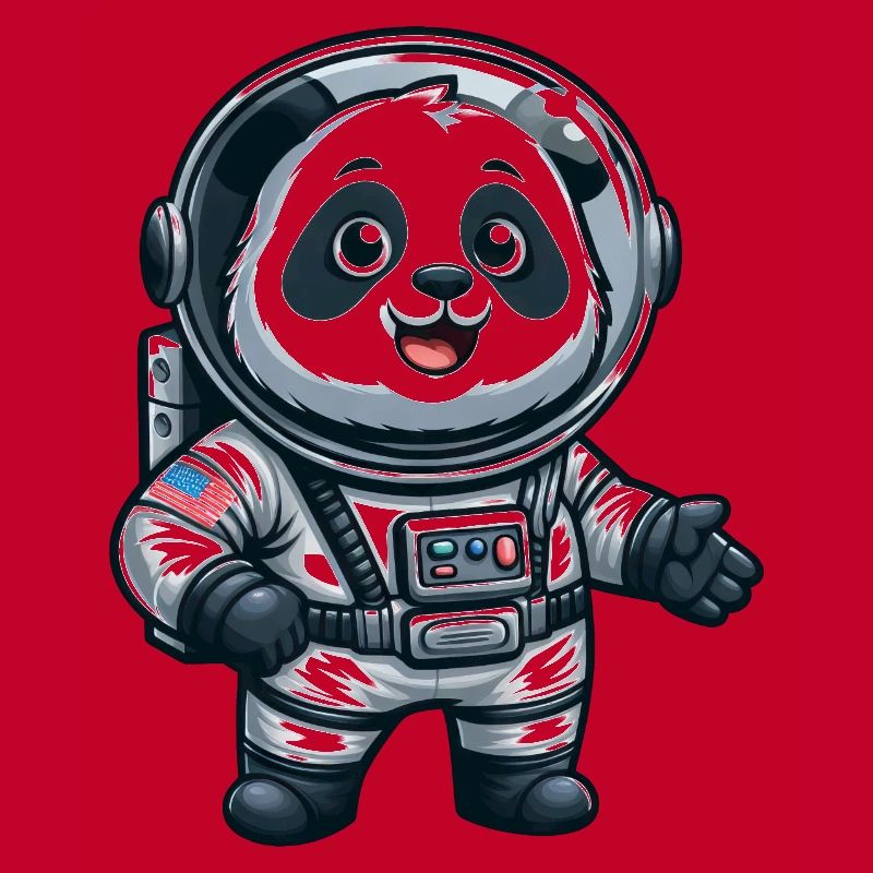Panda astronaute dans l’espace