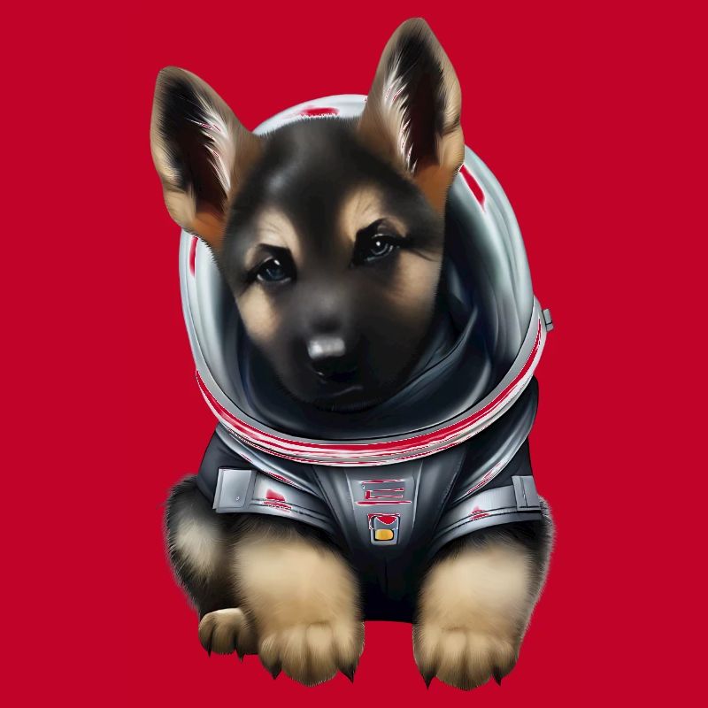German Shepherd Astronaut