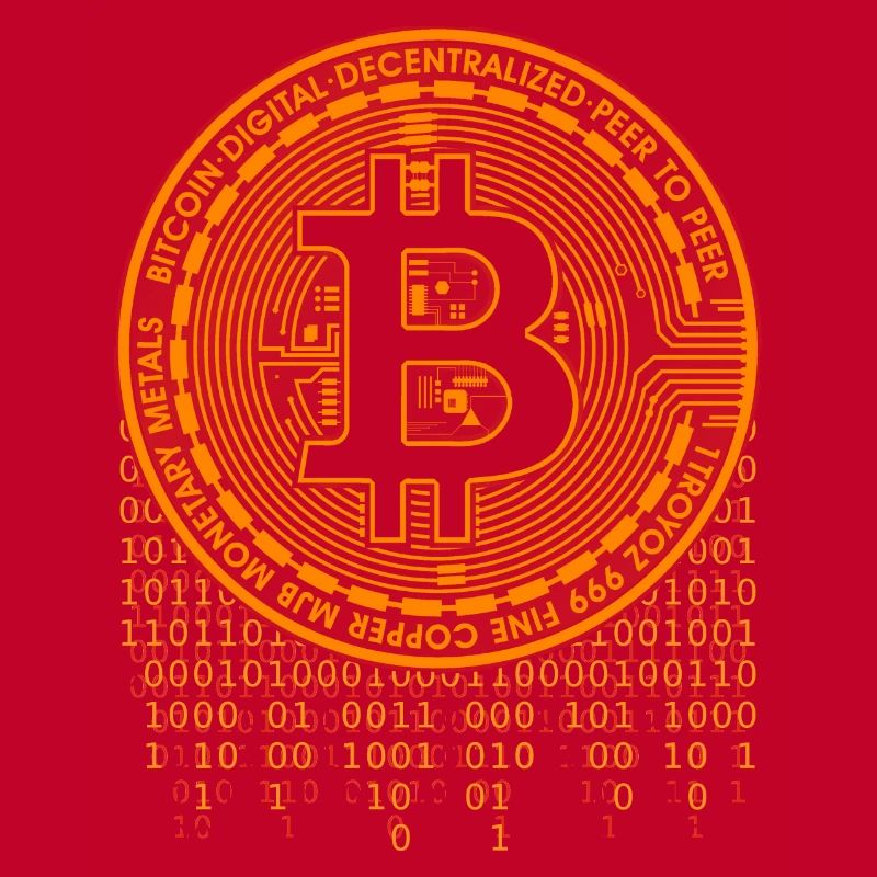 Bitcoin Logo Binärcode