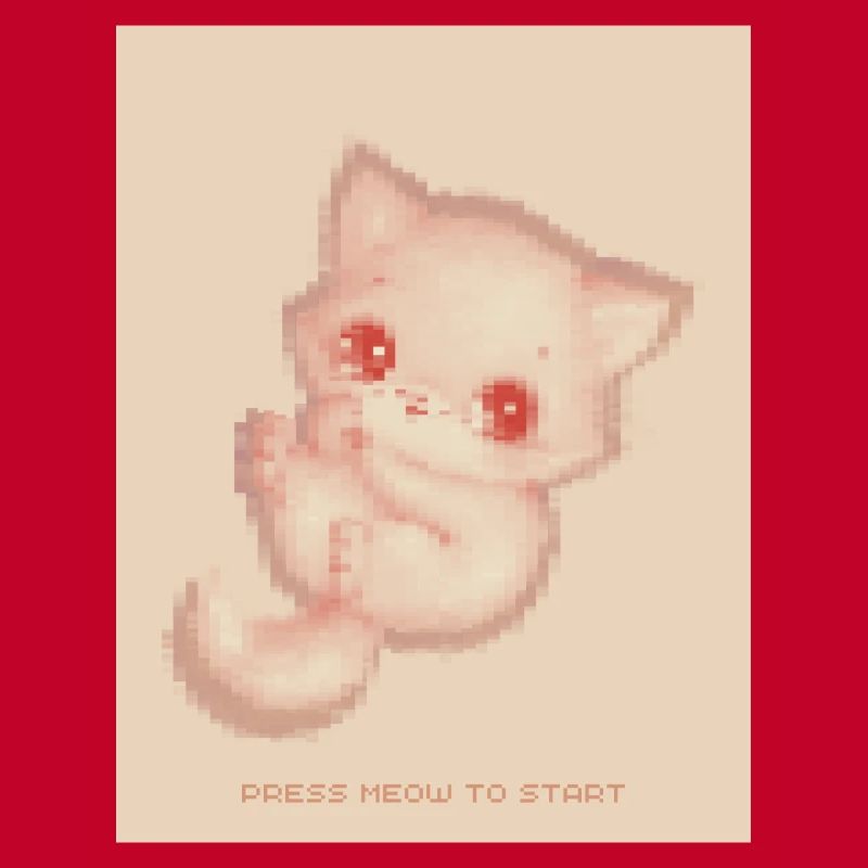 8bit Pixel chat mignon