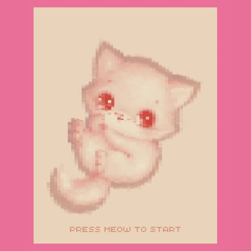8bit Pixel chat mignon