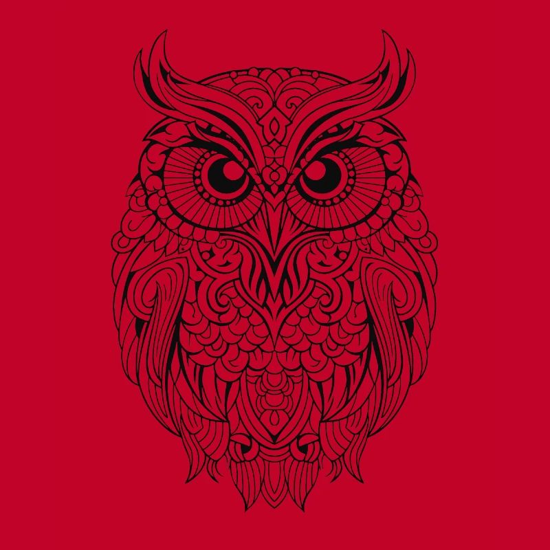 Mythical Magical Boho Owl with Patterns