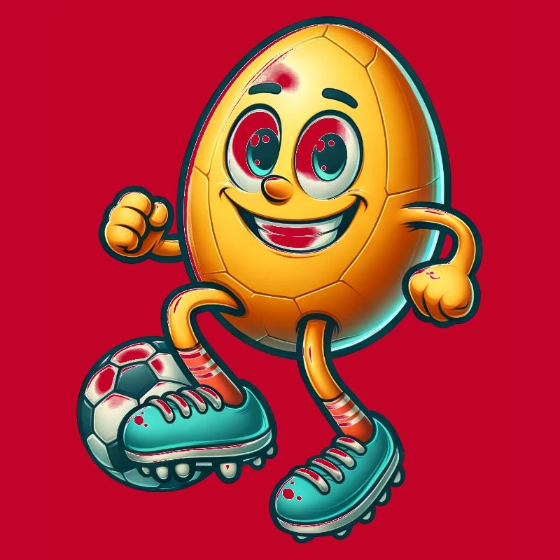Easter Egg Soccer Design, Soccer Player Easter