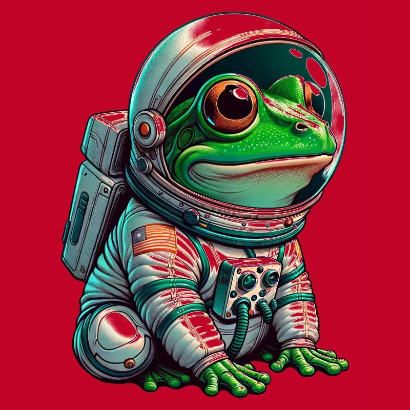 Grenouille astronaute dans l’espace