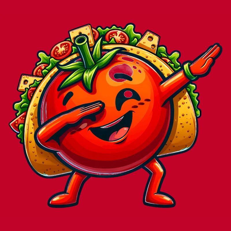 Taco mit Tomate Dabbing Comic