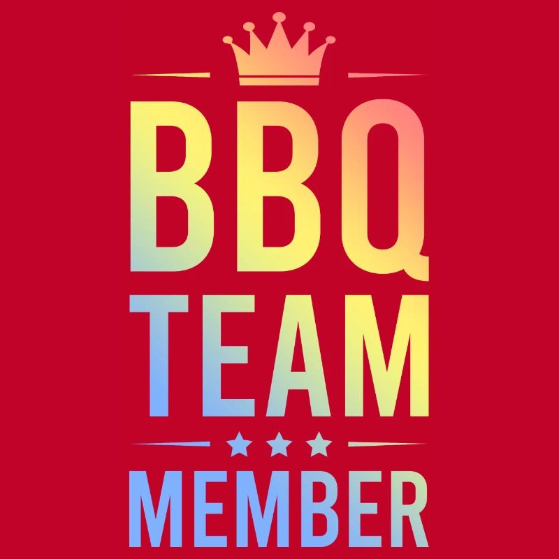 Équipe de barbecue colorée