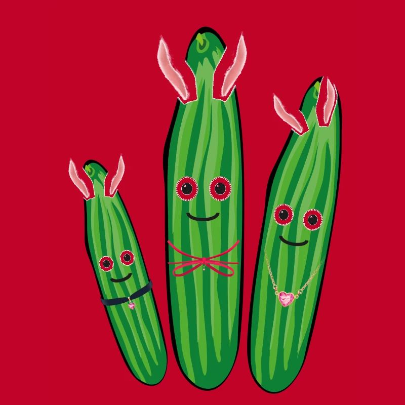 Trio de concombre,concombre,concombre,concombre,concombre,concombre,lapins, lapins