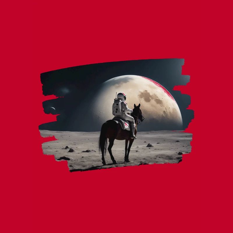 Astronaute à cheval dans l’espace