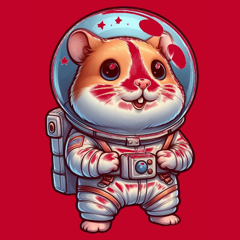 Mignon hamster astronaute dans l’espace