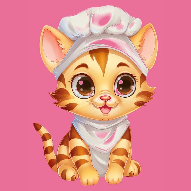 Mignon chat du Bengale Chef Comic Design