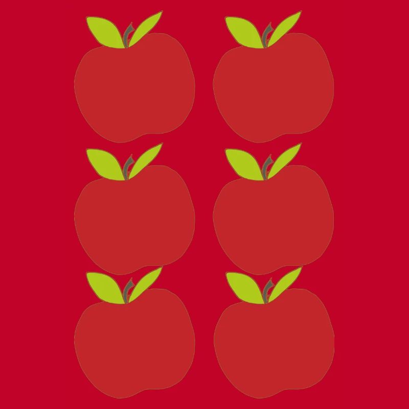 Apple Pattern Red 6-ply