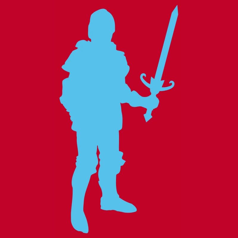 Blauer Ritter Silhouette