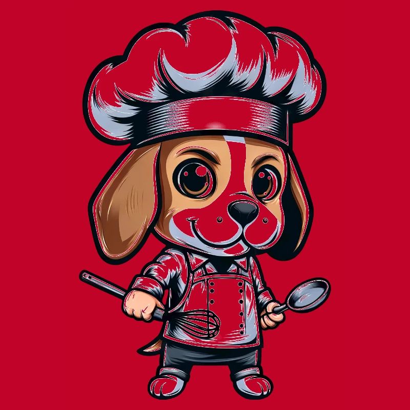 Conception de bande dessinée mignonne Beagle Chef