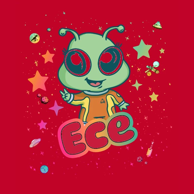 ECE - Schöner Mädchen Name mit süßem Alien