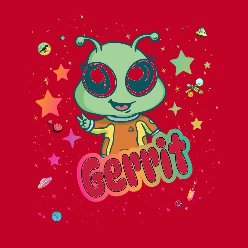 GERRIT - Schöner Junge Name mit süßem Alien