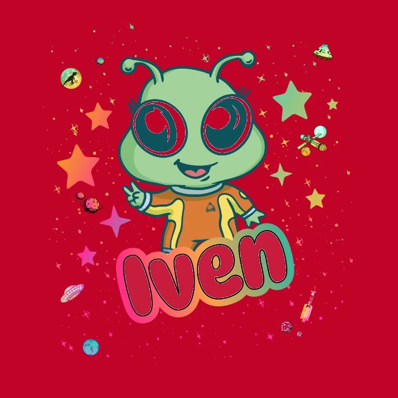IVEN - Schöner Junge Name mit süßem Alien