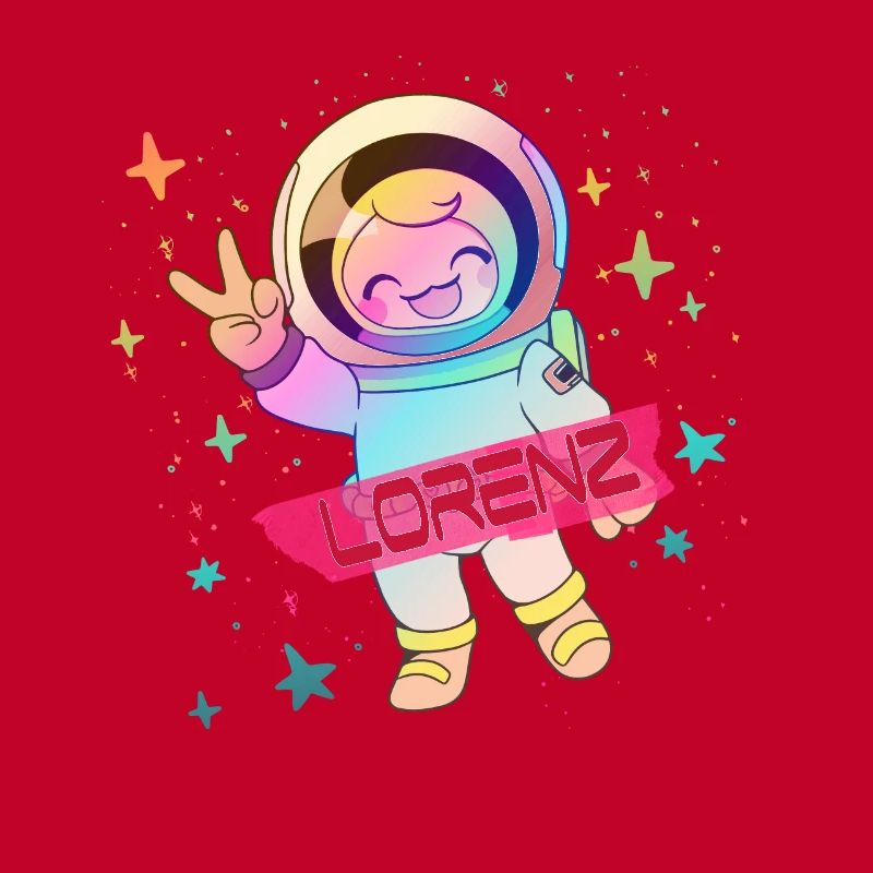LORENZ - Beau nom de garçon avec astronaute mignon