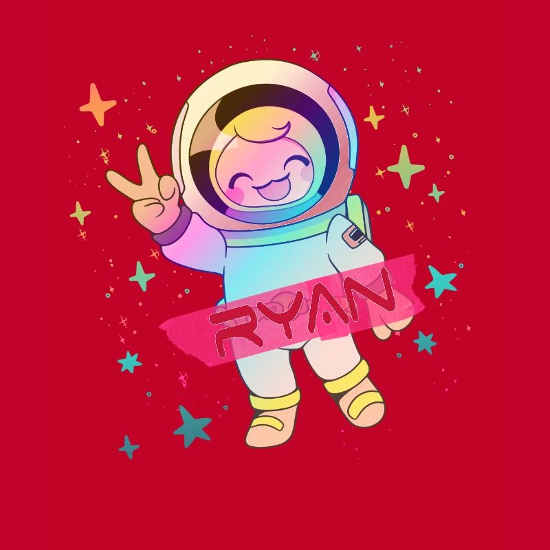 RYAN - Beau nom de garçon avec astronaute mignon