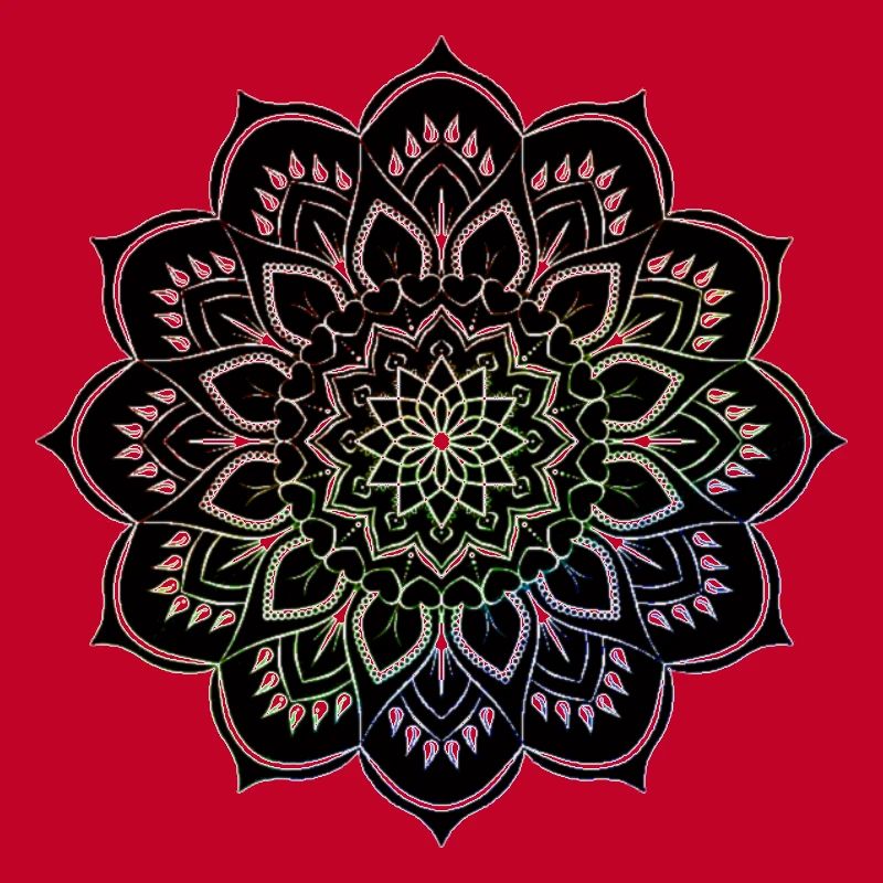Mandala. Bunt. Regenbogenfarben.