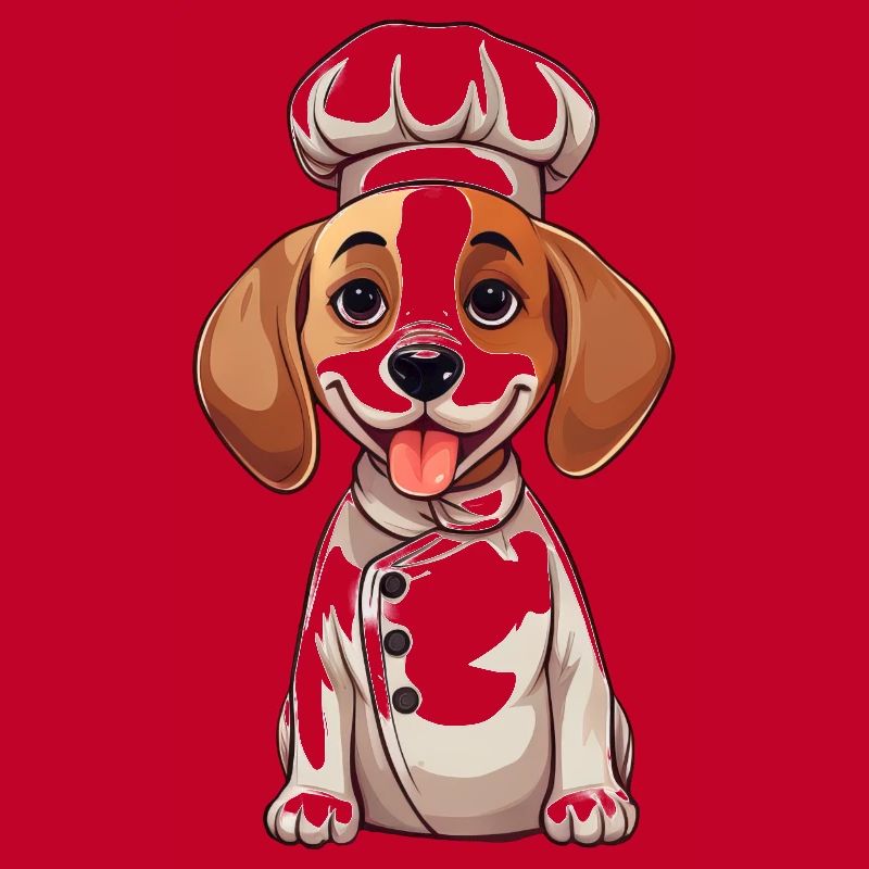 Conception de bande dessinée mignonne Beagle Chef
