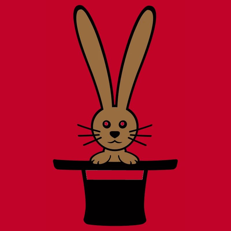 Lapin Chapeau Haut de forme Sorcier Lapin Sorcier Mignon