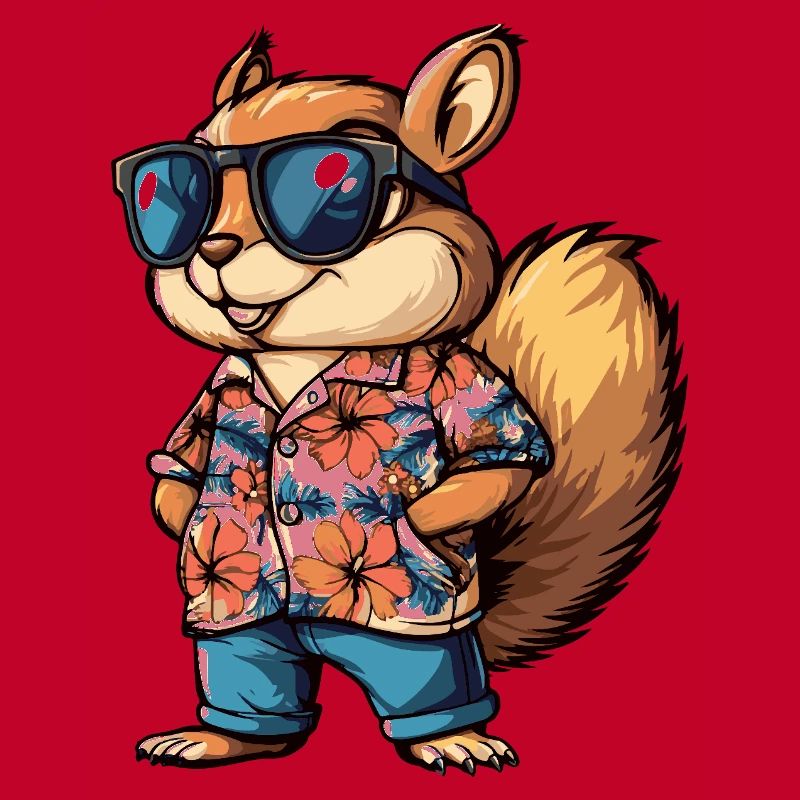 Eichhörnchen Comic Cool Sommer