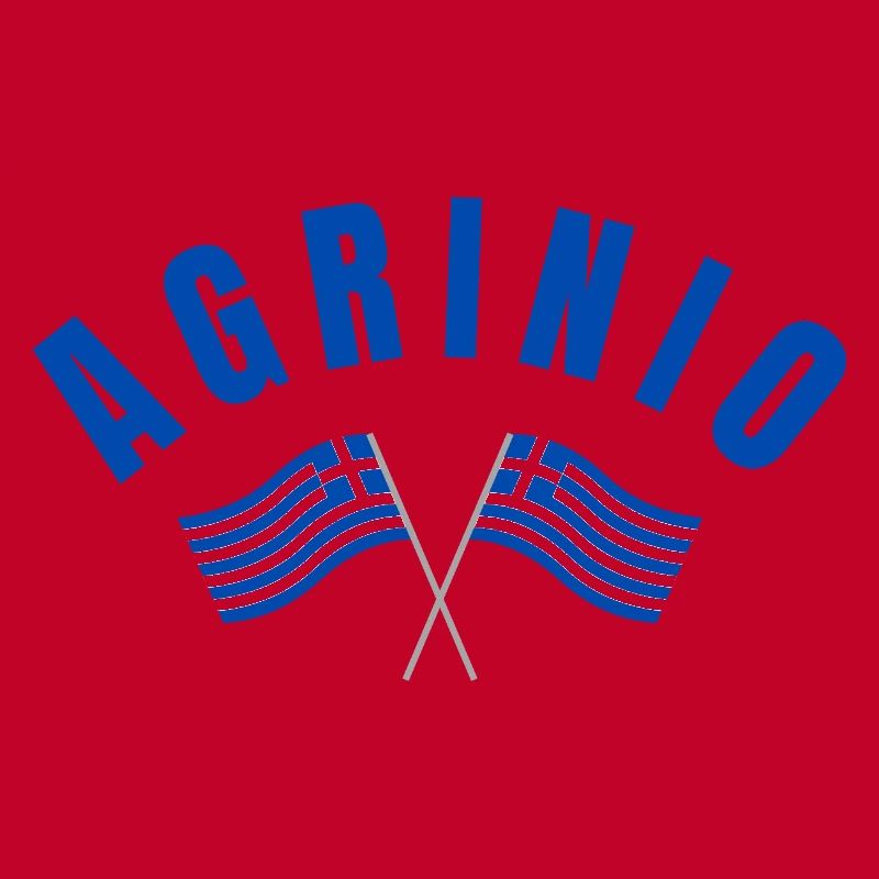Bogen-Agrinio mit griechischen Flaggen