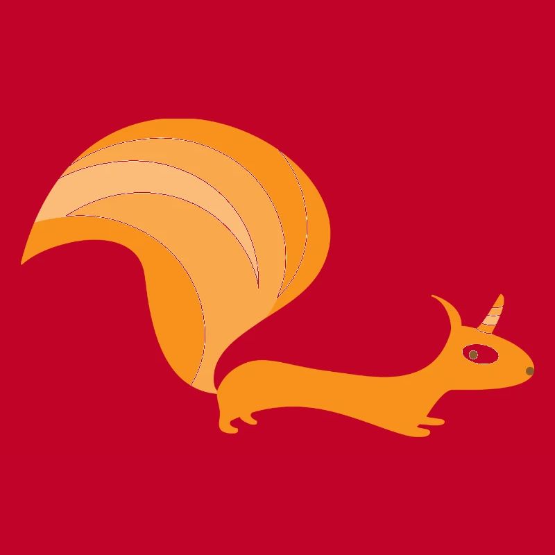 Eichhörnchen mit Einhorn (b)