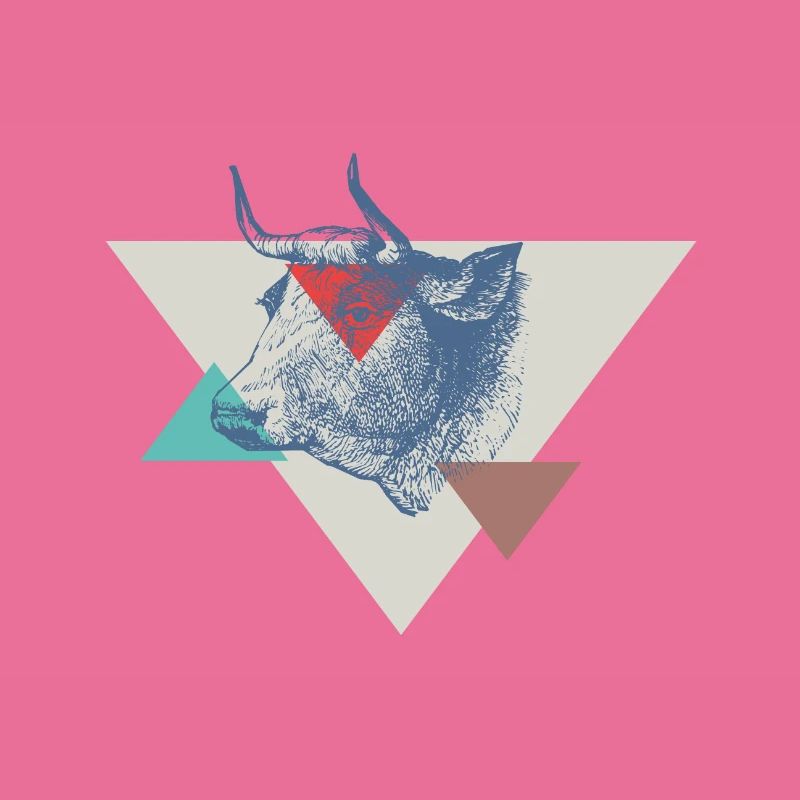 Conception de triangle de vache