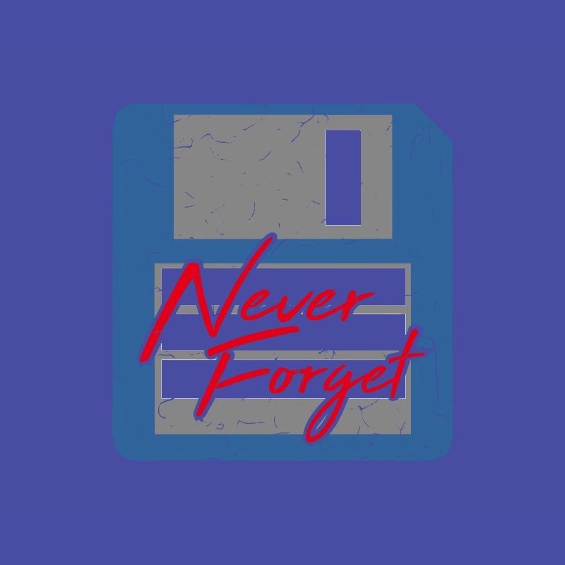 Never Forget Diskette Computer Memory PC Retro