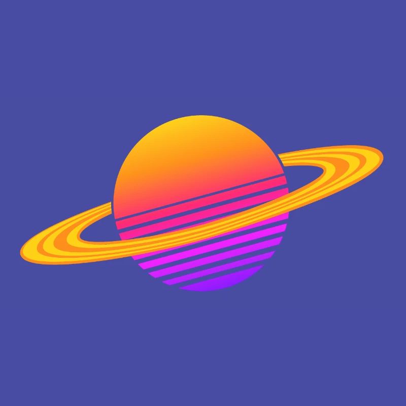 Synthwave Saturne